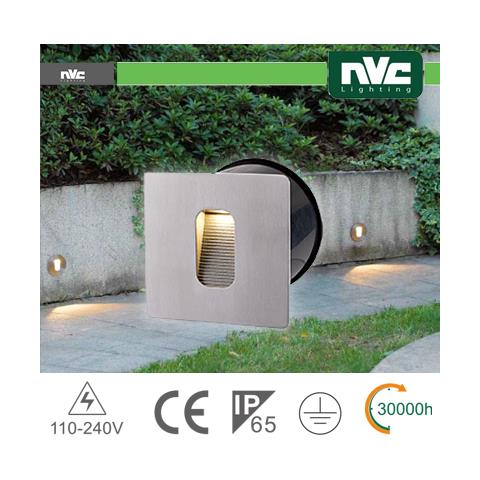 Segnapasso A Parete Quadrato - 4w 3000k Ip65 - Foto 1